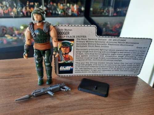 GI Joe 1987 Complete Dodger With File Card Vintage Figures