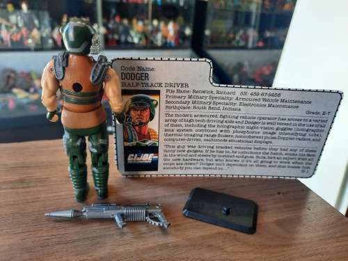 GI Joe 1987 Complete Dodger With File Card Vintage Figures