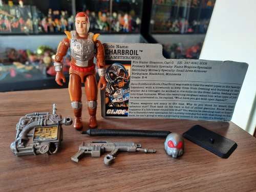 GI Joe 1988 Complete Charbroil With File Card Vintage Figures
