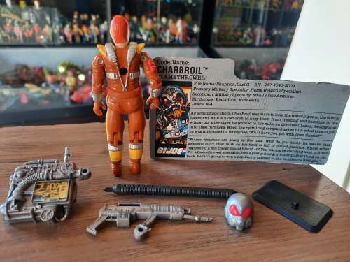 GI Joe 1988 Complete Charbroil With File Card Vintage Figures