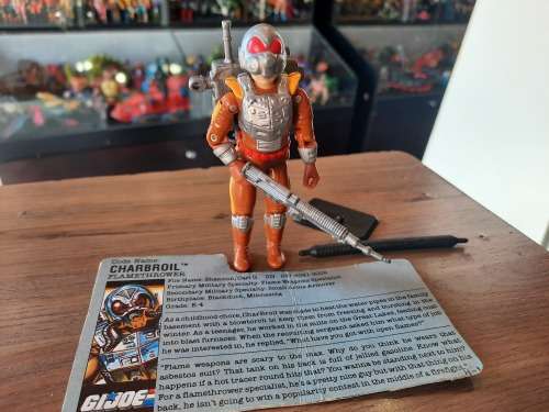 GI Joe 1988 Complete Charbroil With File Card Vintage Figures