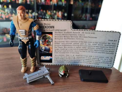 GI Joe 1987 Complete Knockdown With File Card Vintage Figures