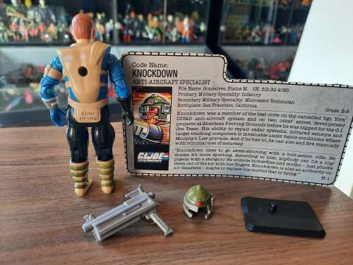 GI Joe 1987 Complete Knockdown With File Card Vintage Figures