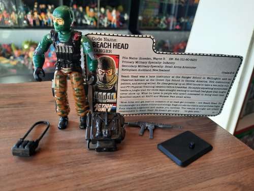 GI Joe 1986 Complete Beach Head With File Card Vintage Figures