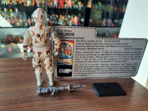 GI Joe 1987 Complete Avalanche With File Card Vintage Figures