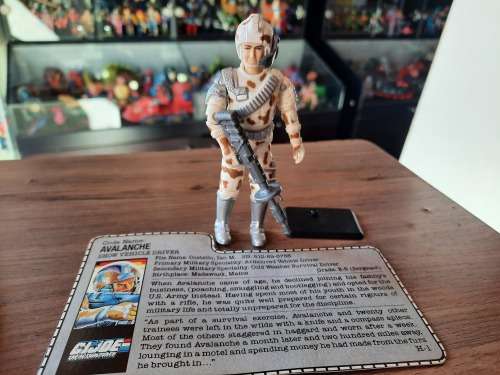 GI Joe 1987 Complete Avalanche With File Card Vintage Figures