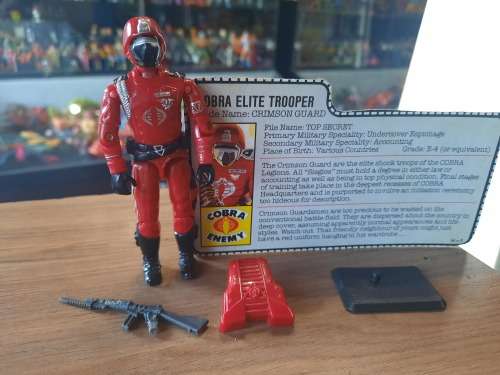 GI Joe 1985 Complete Cobra Elite Trooper With File Card Vintage Figures