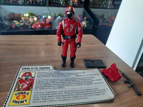 GI Joe 1985 Complete Cobra Elite Trooper With File Card Vintage Figures