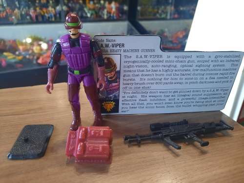 GI Joe 1990 SAW Viper With File Card Vintage Figures