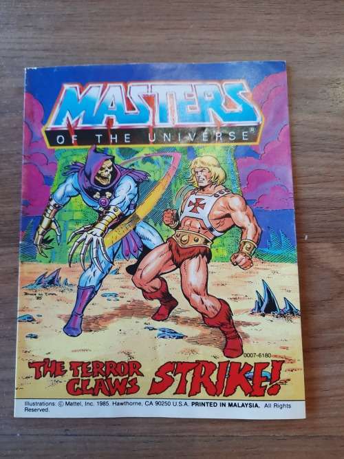 1985 Mini Comic The Terror Claws Strike of He-Man-Masters of the Universe (MOTU)