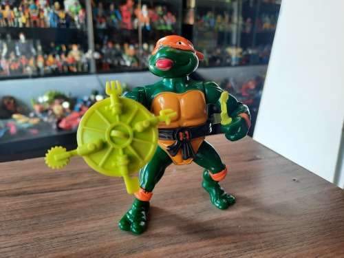 1989 Rock N Roll Mike Vintage Figure Teenage Mutant Ninja Turtles