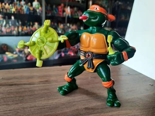 1989 Rock N Roll Mike Vintage Figure Teenage Mutant Ninja Turtles