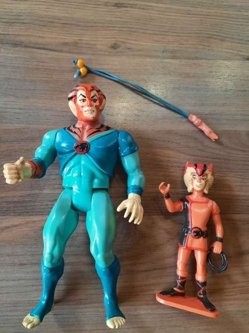 Thundercats 1986 Complete Tygra And PVC Willykat  Vintage Figure 411