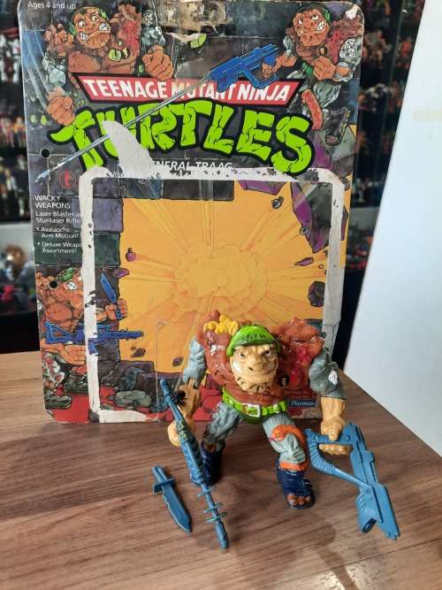 1989 Complete General Traag With Cardback Vintage Figure Teenage Mutant Ninja Turtles 2020