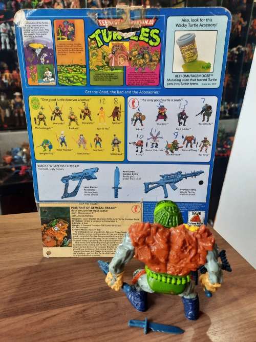 1989 Complete General Traag With Cardback Vintage Figure Teenage Mutant Ninja Turtles 2020