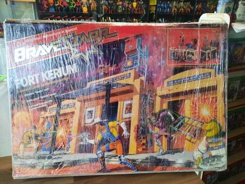 BraveStarr 1986 Complete Fort Kerium RARE 2 in 1 Box UNUSED CONTENT With Box Vintage Figure
