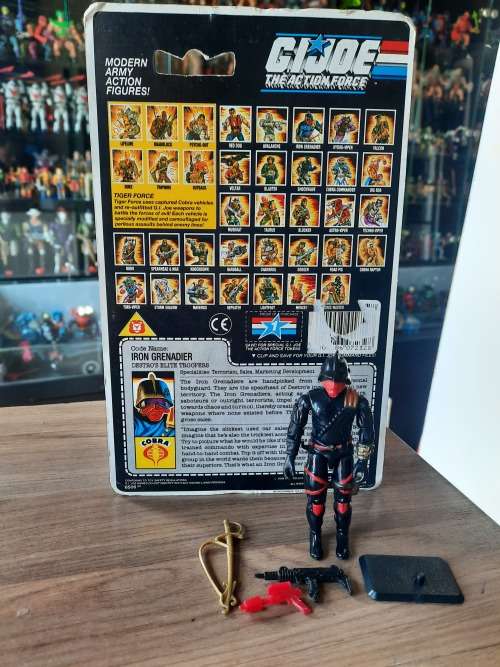 GI Joe 1988 Complete Iron Grenadier With Cardback Vintage Figures