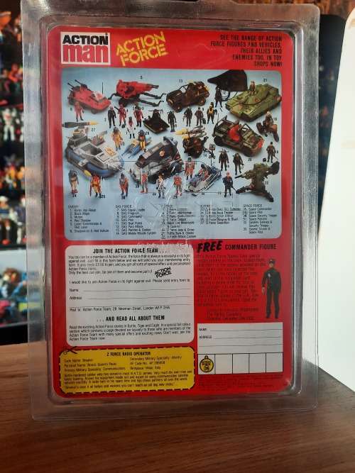 MOC Action Force 1982 Z Force Radio Operator Vintage Figure