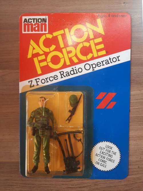 MOC Action Force 1982 Z Force Radio Operator Vintage Figure
