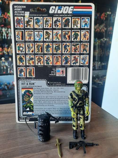 GI Joe 1988 Complete Hit And Run With Cardback Vintage Figures