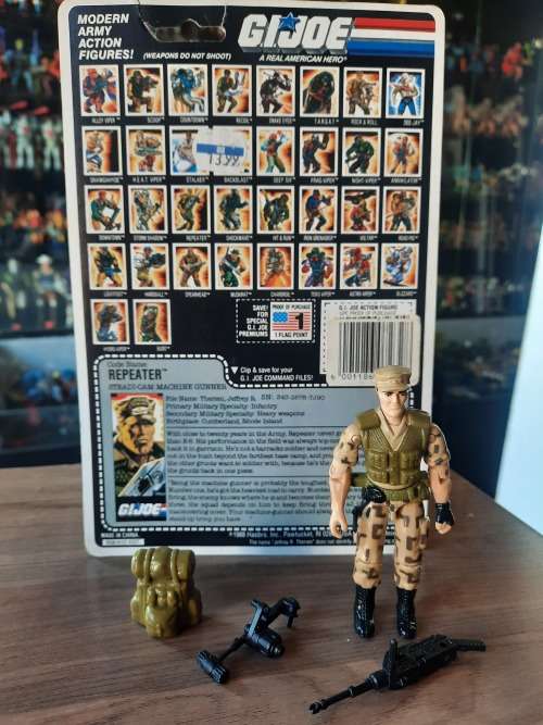 GI Joe 1988 Complete Repeater With Cardback Vintage Figures