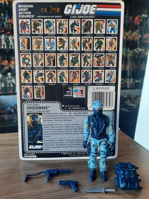 GI Joe 1988 Complete Shockwave With Cardback Vintage Figures