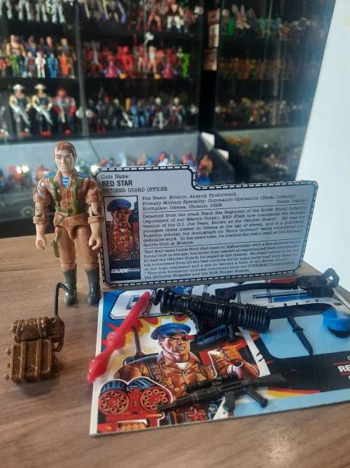 GI Joe 1991 Complete Red Star With File Card Vintage Figures