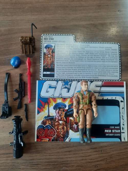 GI Joe 1991 Complete Red Star With File Card Vintage Figures