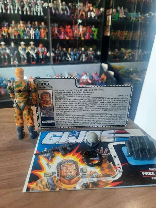 GI Joe 1990 Complete Free Fall With File Card Vintage Figures