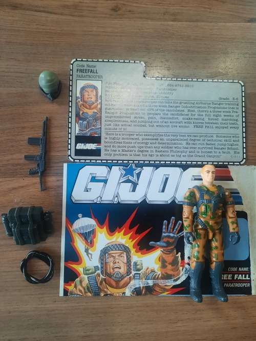 GI Joe 1990 Complete Free Fall With File Card Vintage Figures