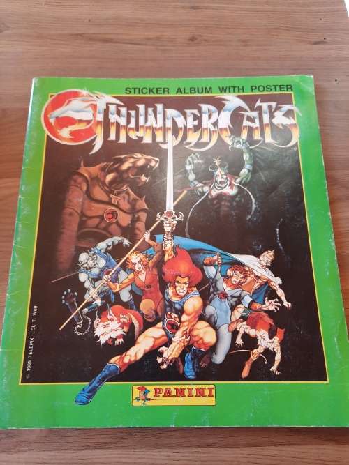 Thundercats 1986 Sticker Album EMPTY BOOK,Torn Pages,Lifted Stickers Vintage Figure