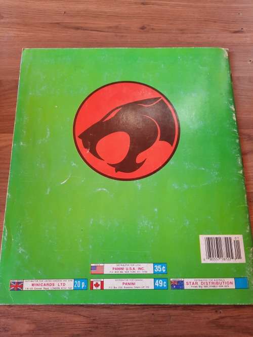 Thundercats 1986 Sticker Album EMPTY BOOK,Torn Pages,Lifted Stickers Vintage Figure