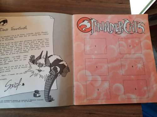 Thundercats 1986 Sticker Album EMPTY BOOK,Torn Pages,Lifted Stickers Vintage Figure