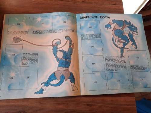 Thundercats 1986 Sticker Album EMPTY BOOK,Torn Pages,Lifted Stickers Vintage Figure