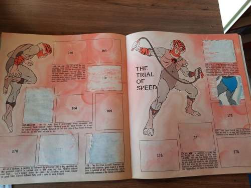 Thundercats 1986 Sticker Album EMPTY BOOK,Torn Pages,Lifted Stickers Vintage Figure