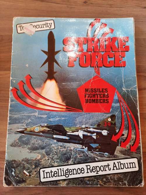 STRIKE FORCE 1982 Sticker Album (A FEW MISSING PAGES)  Vintage Figure