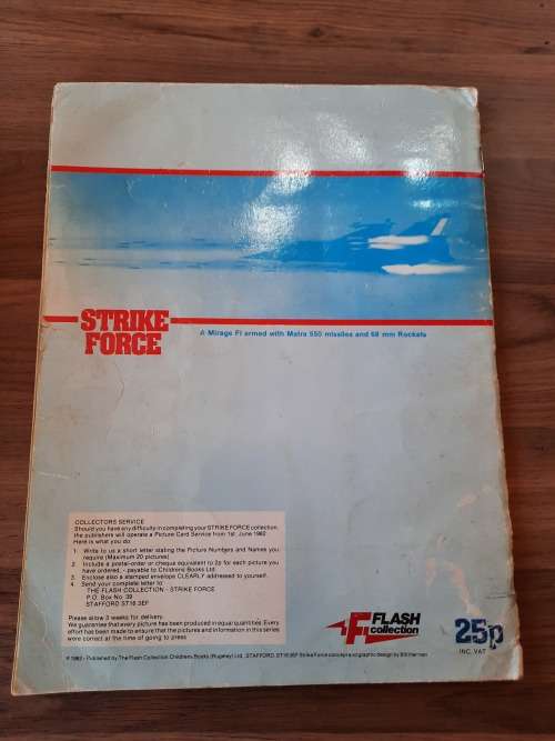 STRIKE FORCE 1982 Sticker Album (A FEW MISSING PAGES)  Vintage Figure