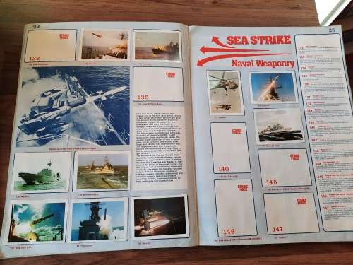 STRIKE FORCE 1982 Sticker Album (A FEW MISSING PAGES)  Vintage Figure