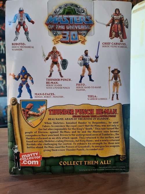 MOTUC THUNDER PUNCH HE-MAN (MOC) Masters Of The Universe Classics Figure He-Man