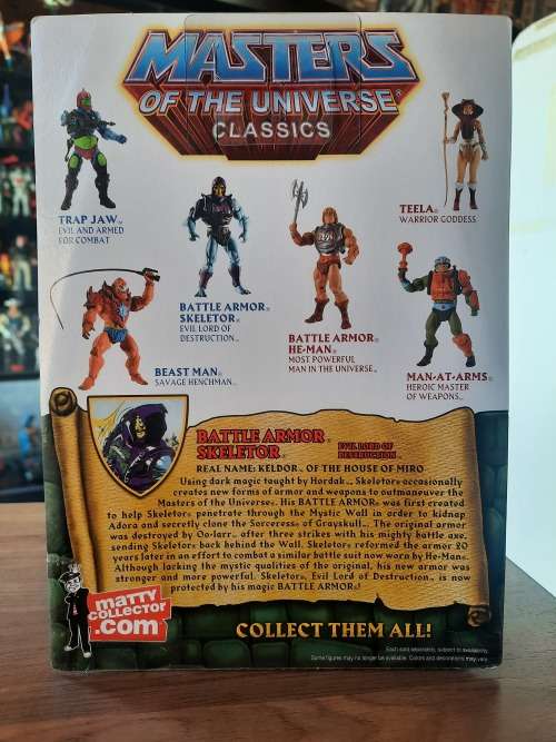 MOTUC BATTLE ARMOR SKELETOR (MOC) Masters Of The Universe Classics Figure He-Man