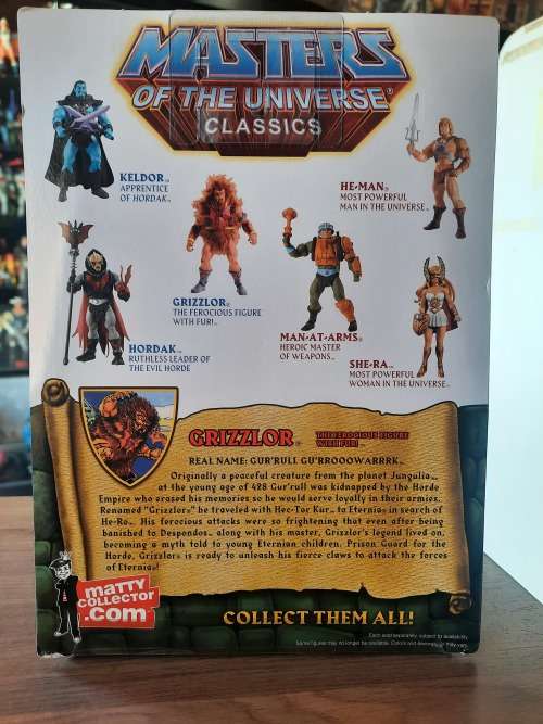 MOTUC GRIZZLOR (MOC) Masters Of The Universe Classics Figure He-Man