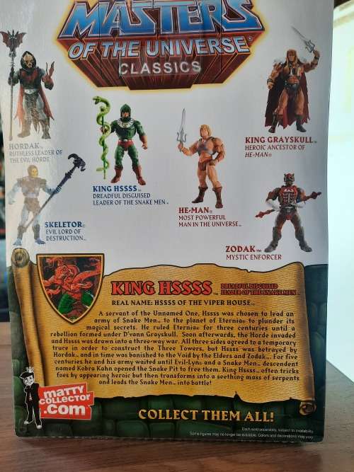 MOTUC KING HISSS (MOC) Masters Of The Universe Classics Figure He-Man