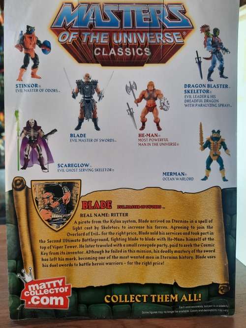 MOTUC BLADE (MOC) Masters Of The Universe Classics Figure He-Man