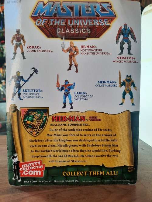 MOTUC MER-MAN (MOC) Masters Of The Universe Classics Figure He-Man