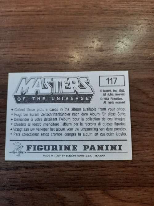 1983 MOTU PANINI STICKER 117 (MOTU) Vintage Figure