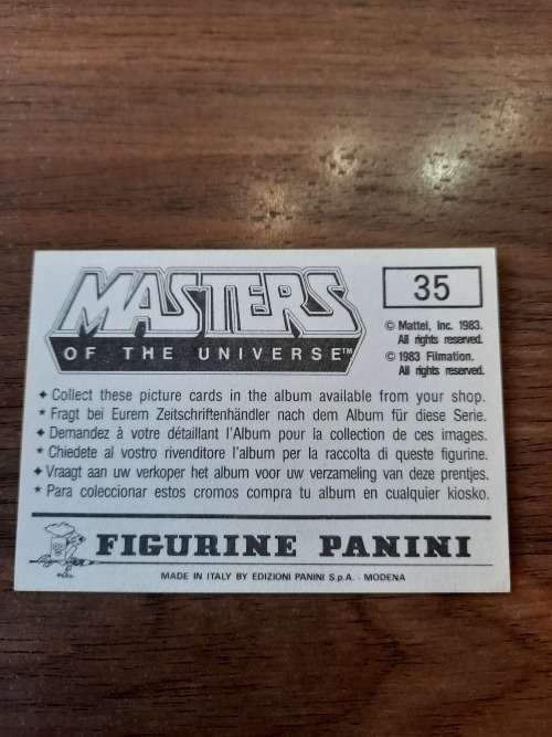 1983 MOTU PANINI STICKER 35 (MOTU) Vintage Figure
