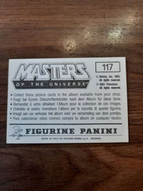 1983 MOTU PANINI STICKER 117 (MOTU) Vintage Figure