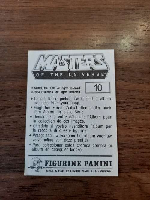 1983 MOTU PANINI STICKER 10 (MOTU) Vintage Figure