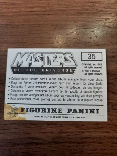 1983 MOTU PANINI STICKER 35 (MOTU) Vintage Figure