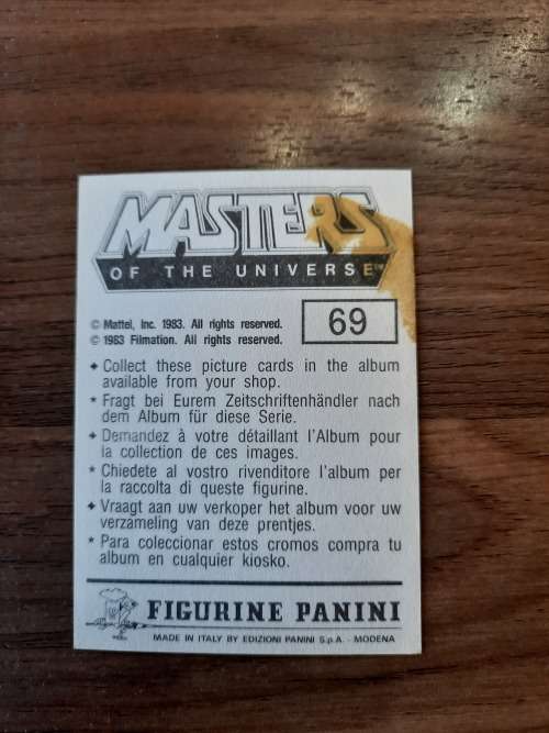 1983 MOTU PANINI STICKER 69 (MOTU) Vintage Figure